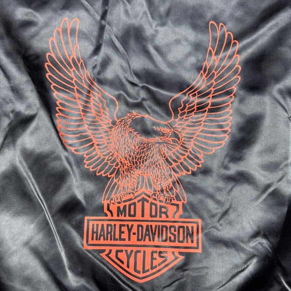 Vintage Harley Davidson Jacket Mens Small Satin Bomber 80s 90s Union Made Eagle - Picture 7 of 11